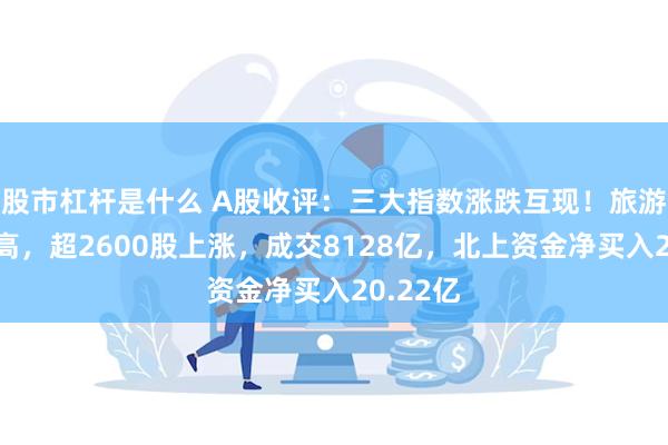 股市杠杆是什么 A股收评：三大指数涨跌互现！旅游酒店走高，超2600股上涨，成交8128亿，北上资金净买入20.22亿